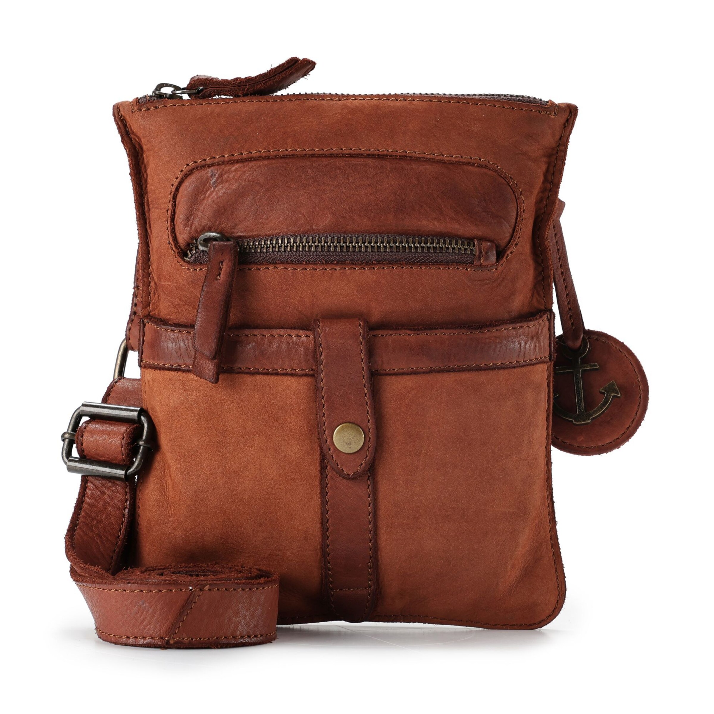 Borsa a tracolla di Harbour 2nd in marrone: frontale