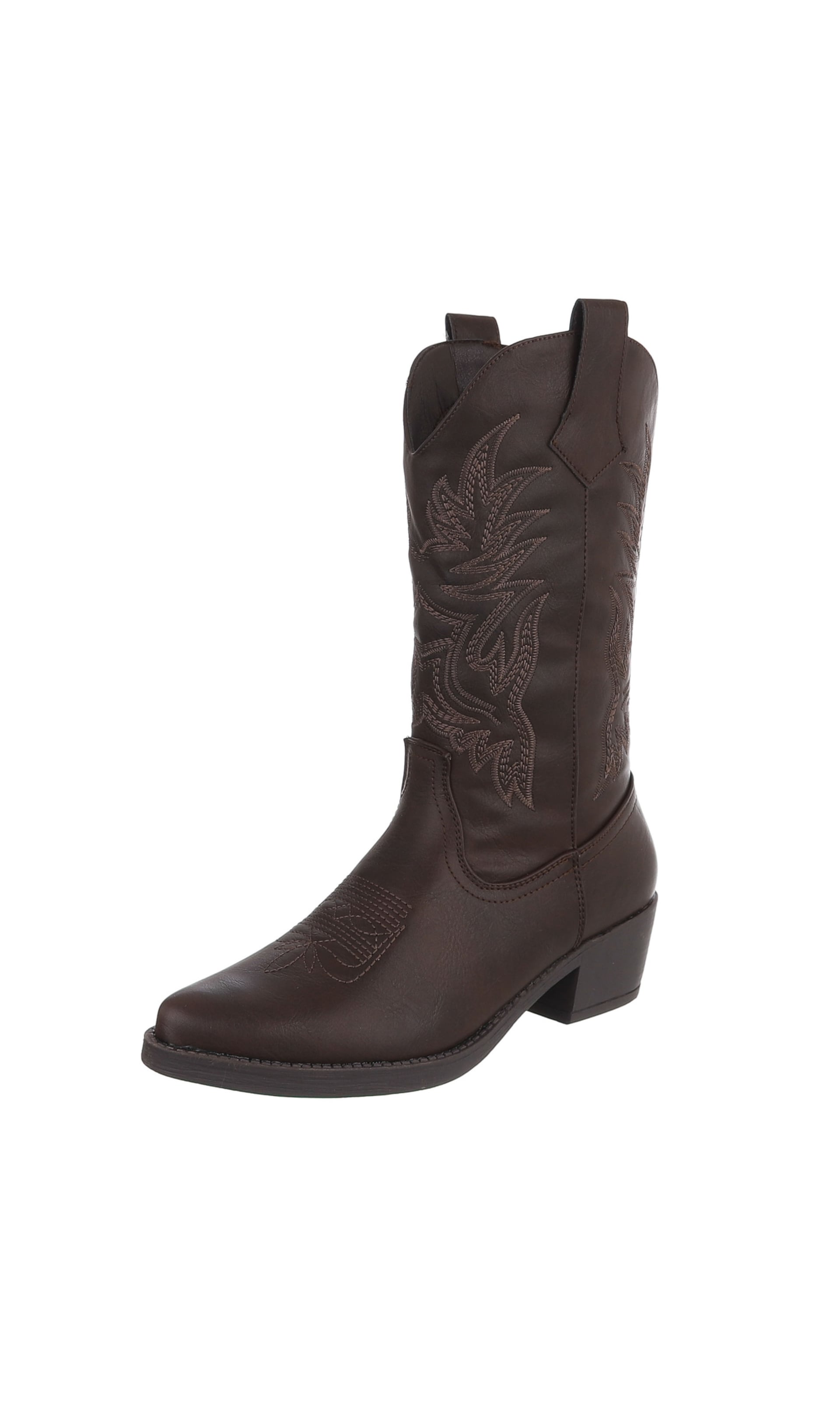Ital-Design Cowboy Boots in Brown: front