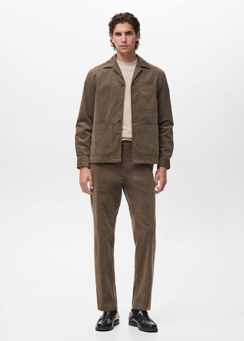 MANGO MAN Regular Hose 'Voyage' in Braun