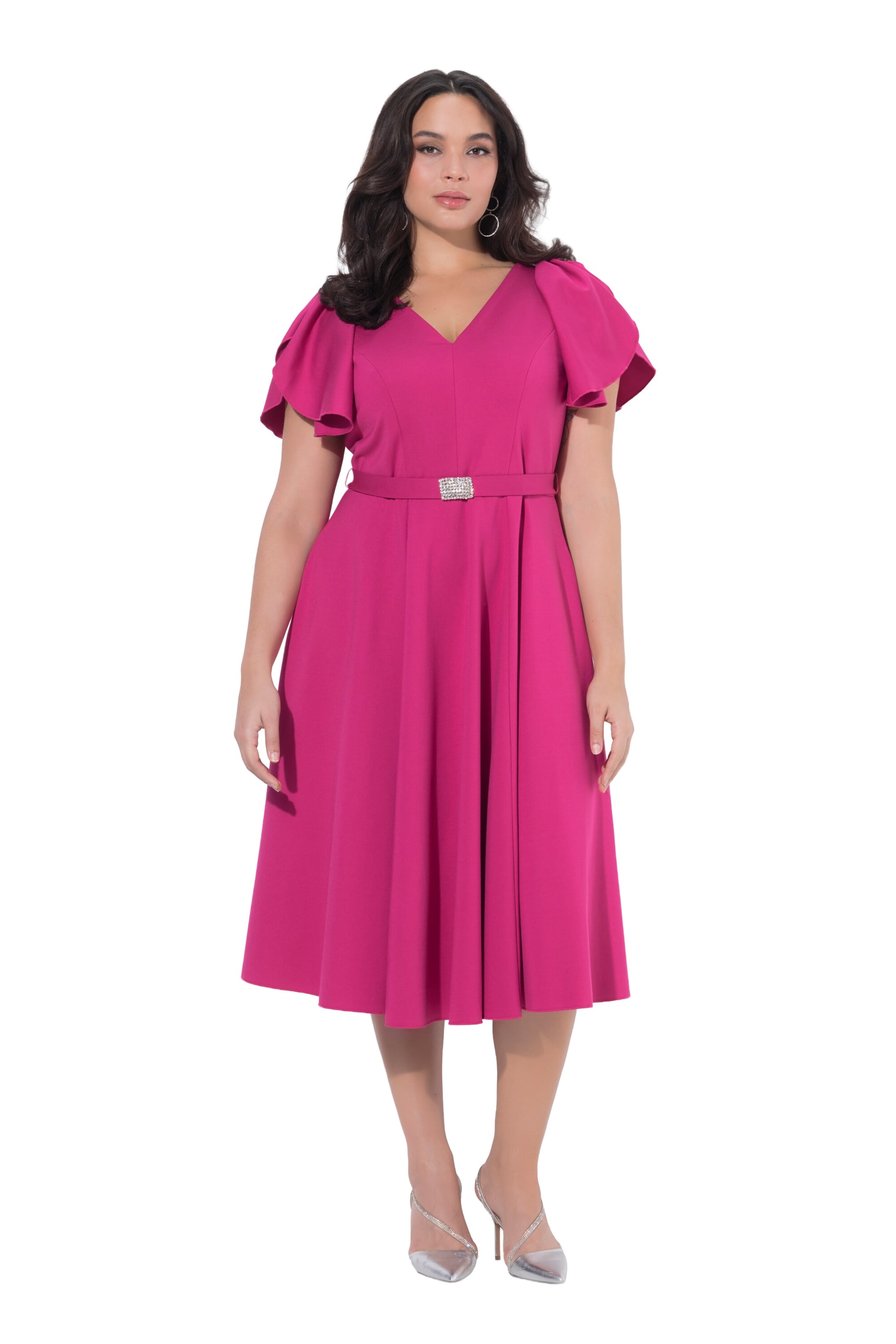 Ulla Popken Dress in Pink: front
