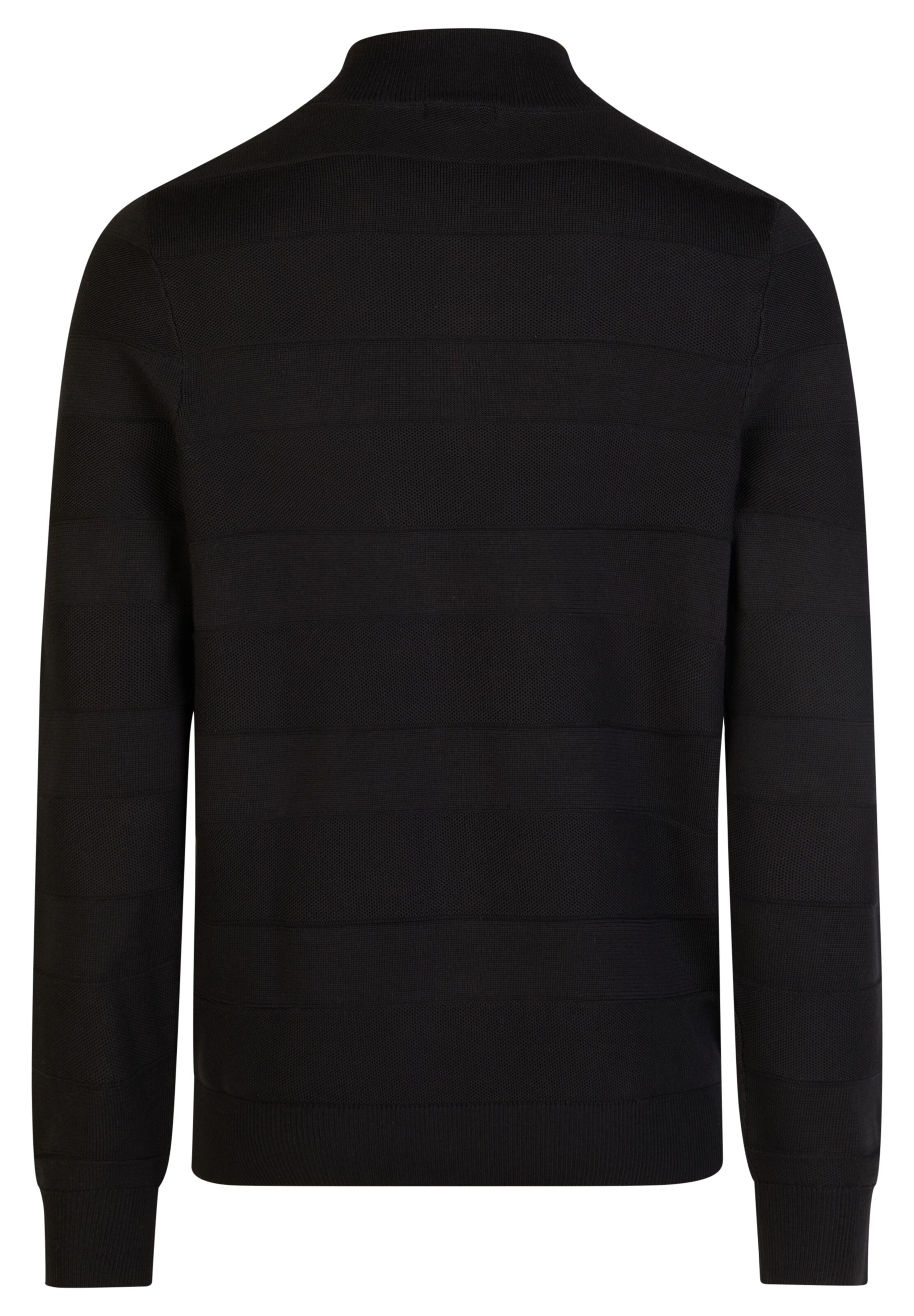 HECHTER PARIS Strickpullover 'ZIP TROYER' in Blau