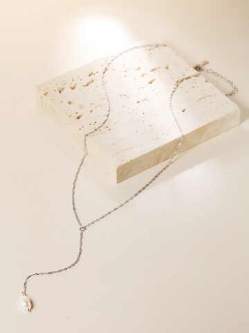 Hey Happiness Ketting 'Pearl Drop' in Zilver