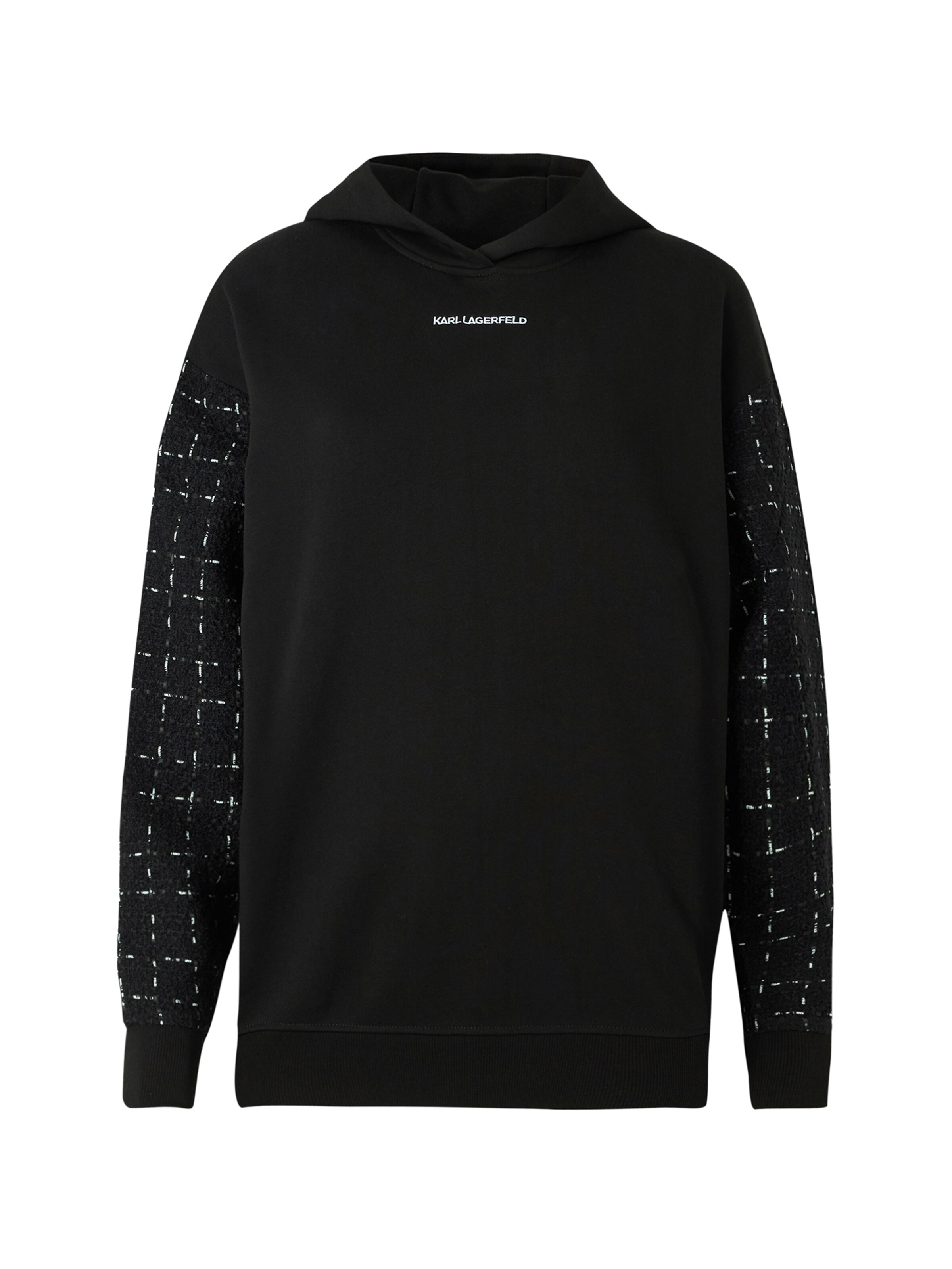 Sweat-shirt Karl Lagerfeld en noir : devant