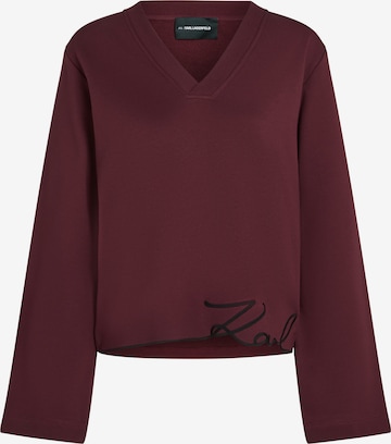 raudona Karl Lagerfeld Megztinis be užsegimo: priekis