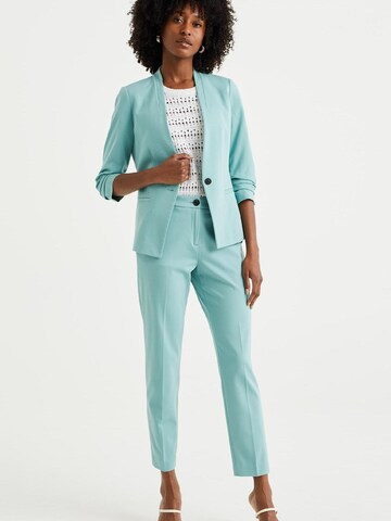 WE Fashion Slimfit Pantalon in Blauw