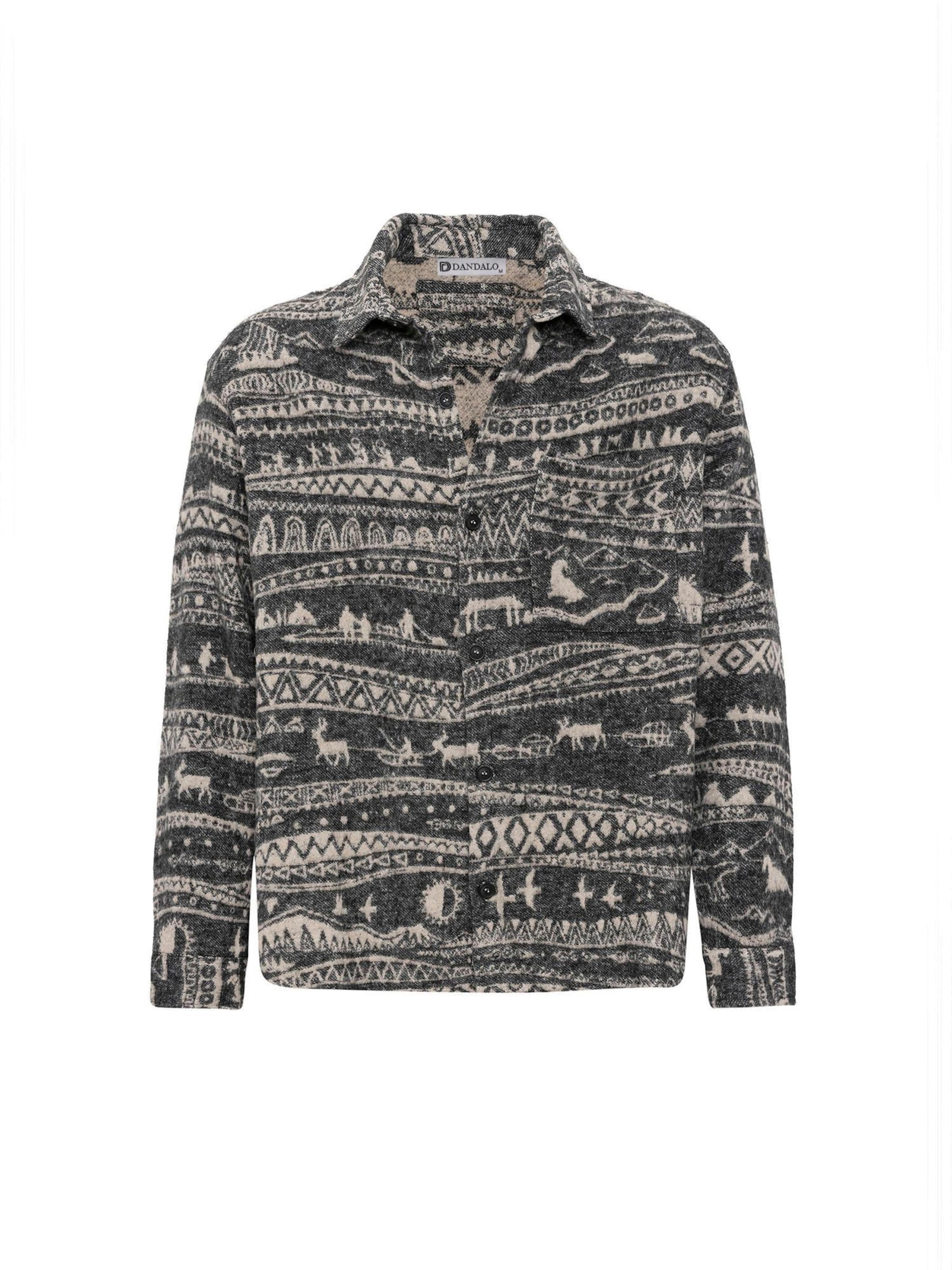 Dandalo Button Up Shirt in Black: front