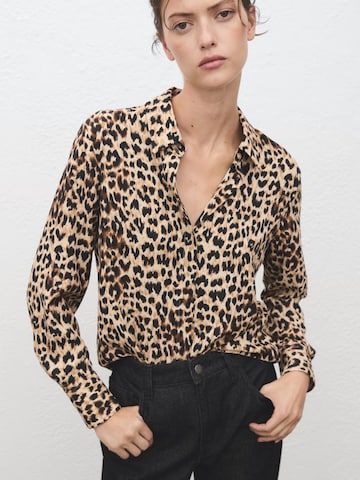 MANGO Bluse i brun: forside