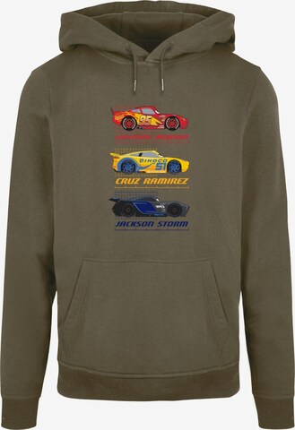 ABSOLUTE CULT Sweatshirt 'Cars - Racer Profile' in Green: front
