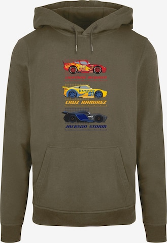 ABSOLUTE CULT Sweatshirt 'Cars - Racer Profile' in Groen: voorkant