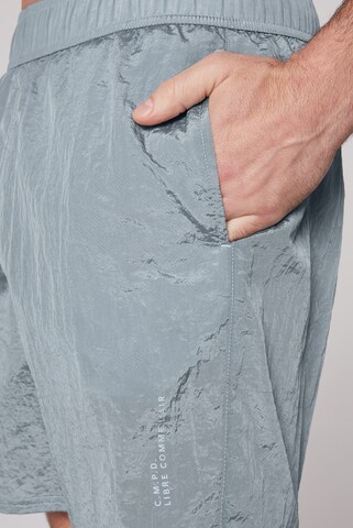 CMPD Badeshorts mit Crinkle-Struktur in Blau