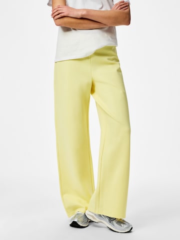 PIECES Wide Leg Bukser 'PCGunhild' i gul