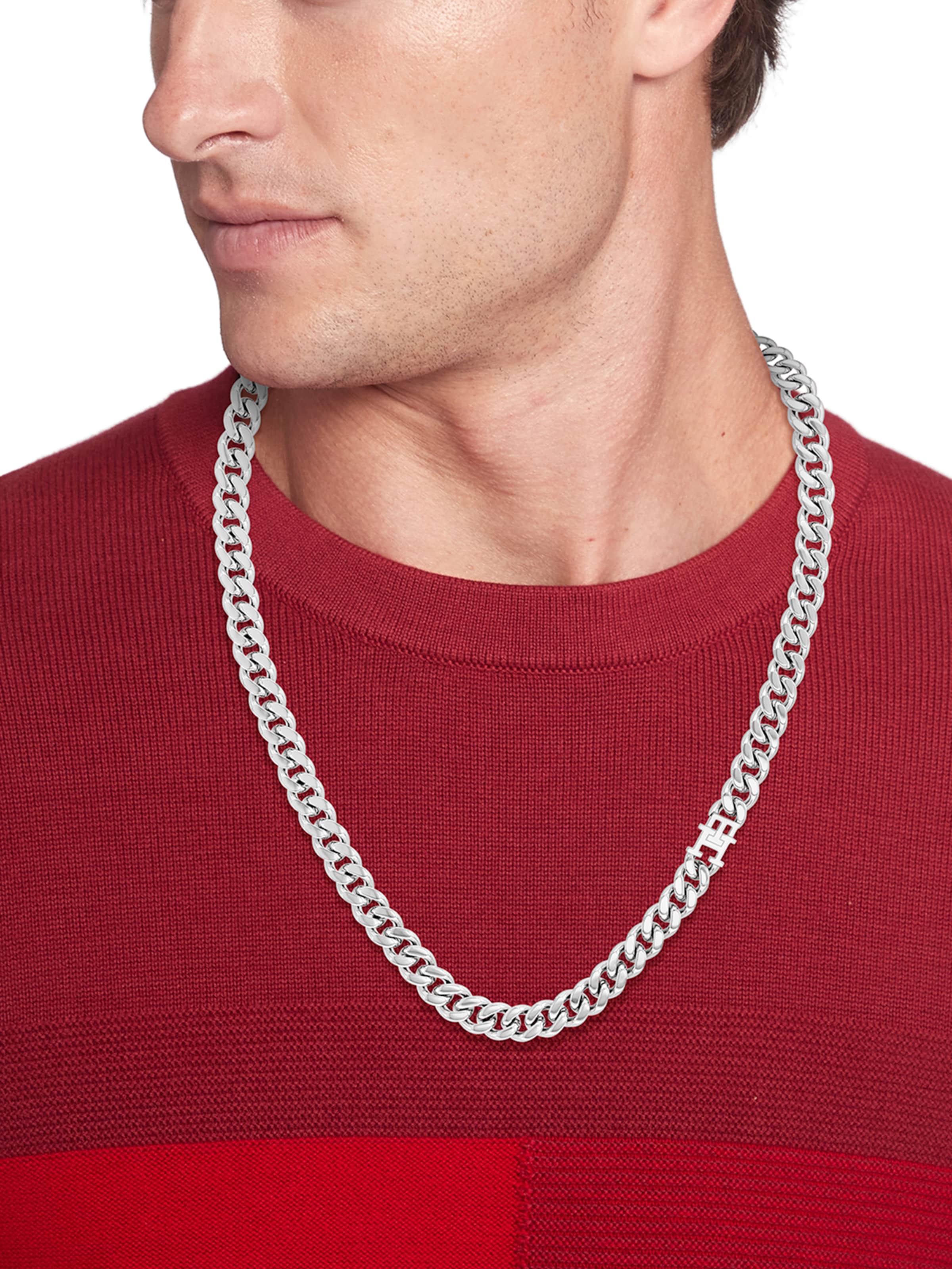 Lanțuri de la TOMMY HILFIGER pe argintiu: față