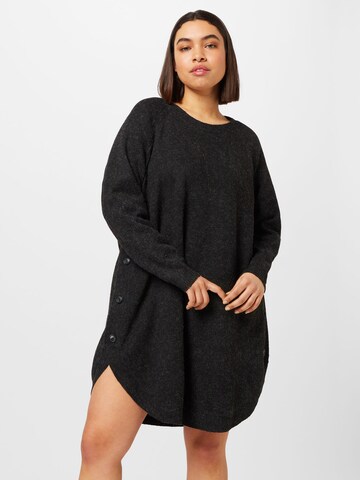 Zizzi Knitted dress 'SUNNY' in Grey: front