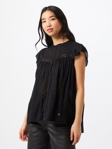 Superdry Blouse 'Monika' in Zwart: voorkant