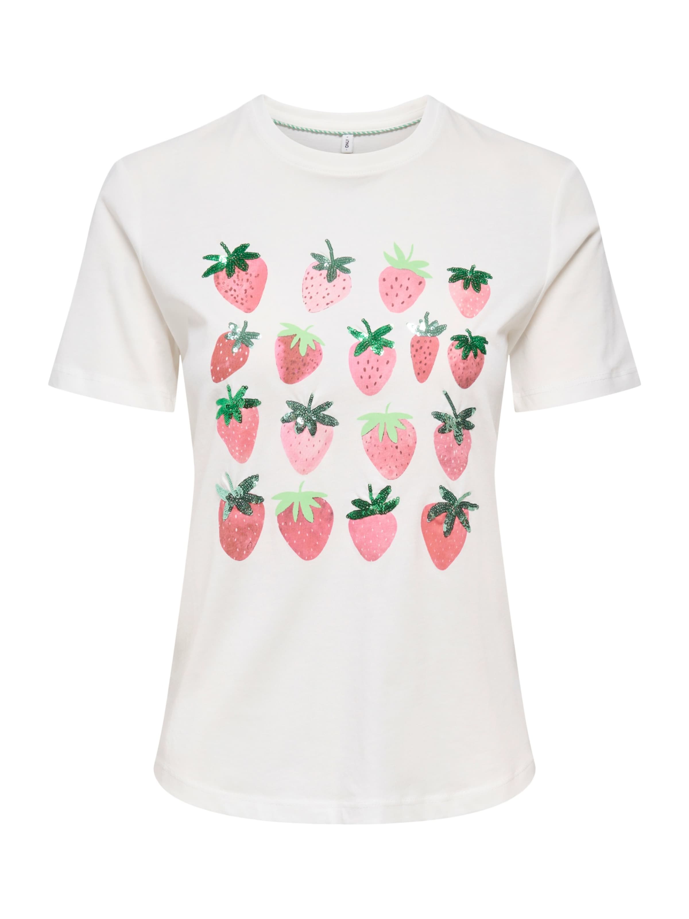 Marškinėliai 'ONLKITA' iš ONLY, spalva – žalia / mėtų spalva / rožių spalva / balta, Prekių apžvalga