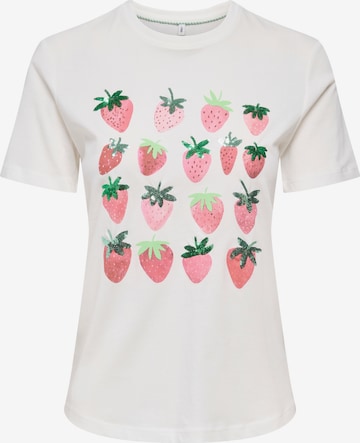 balts ONLY T-Krekls 'ONLKITA': no priekšpuses