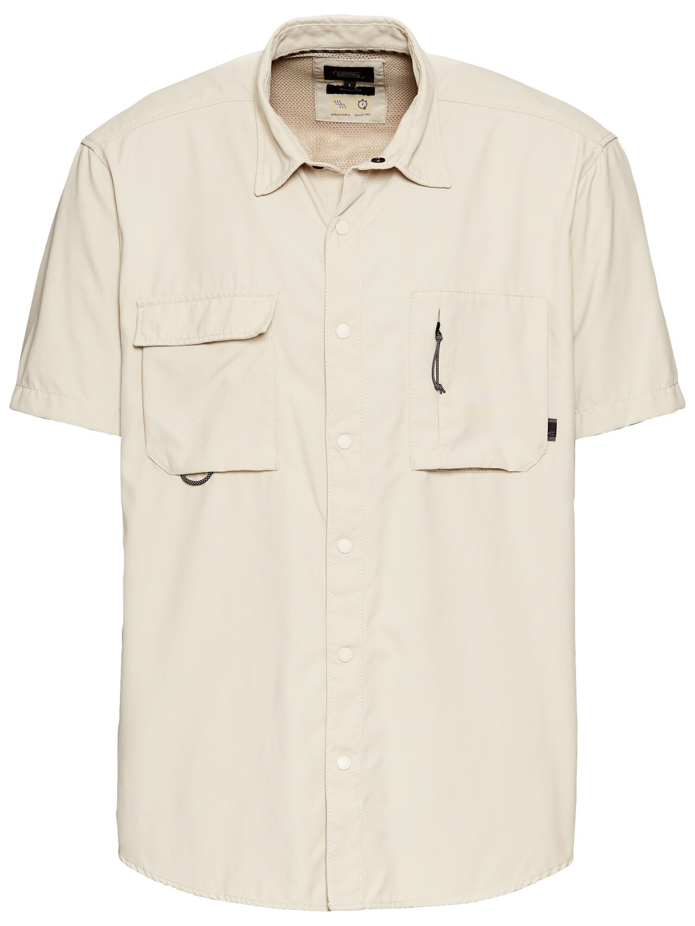 CAMEL ACTIVE Kurzarmhemd mit Cooling Effekt in Beige: Vorderseite