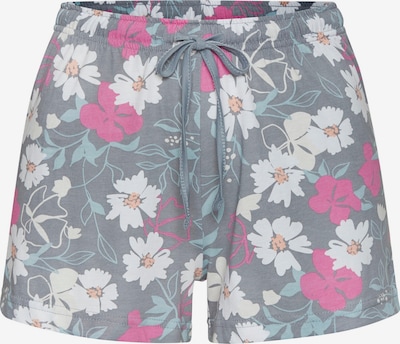 VIVANCE Pyjamashorts in hellblau / grau / pink / weiß, Produktansicht