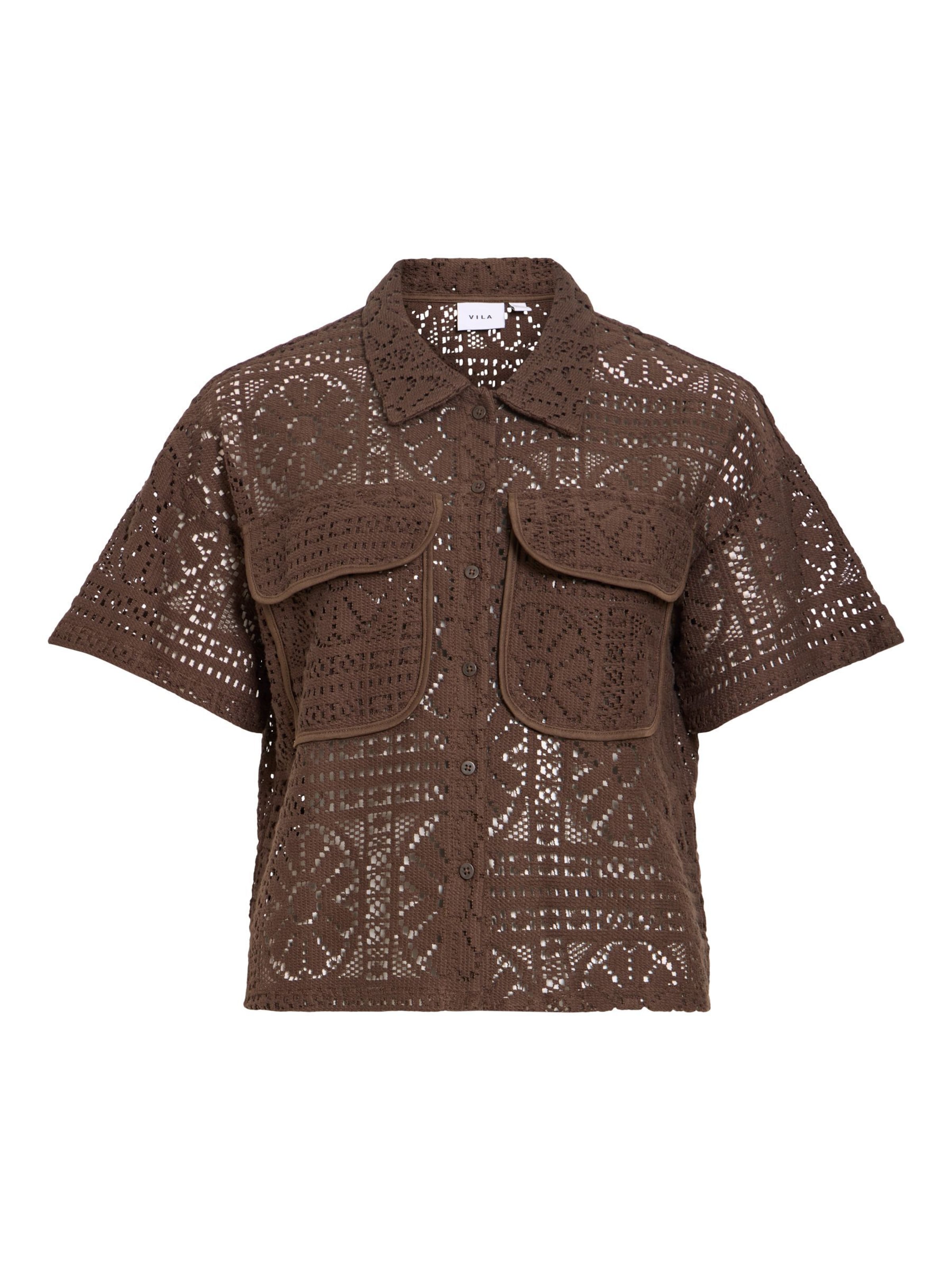 VILA Blouse 'VIMerinda' in Bruin: voorkant