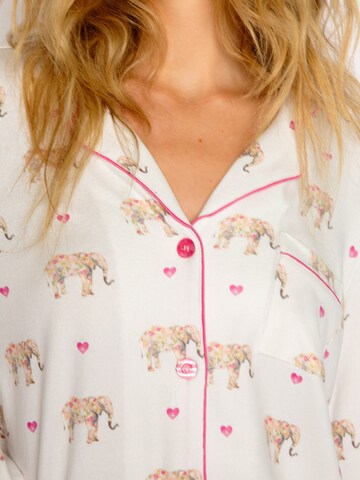 PJ Salvage Pyjama 'Love You A Ton' in Weiß