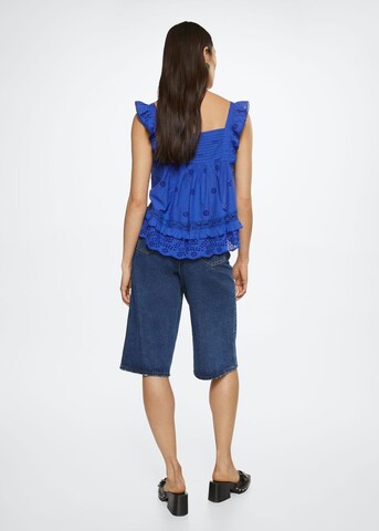 MANGO Bluse 'Croque' in Blau