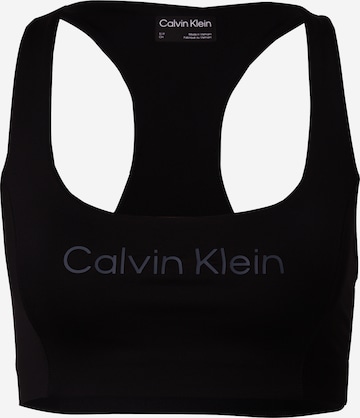 Calvin Klein Sport - Sujetador bustier Sujetador deportivo en negro: frente