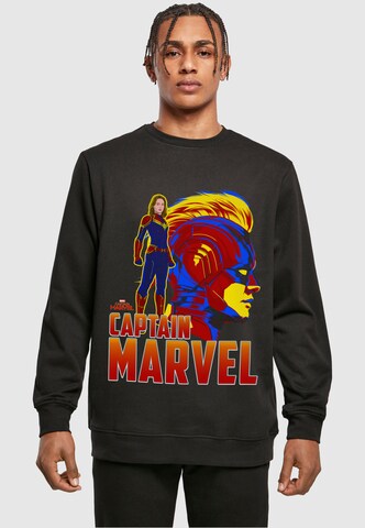 ABSOLUTE CULT Sweatshirt 'Captain Marvel' in Schwarz: predná strana