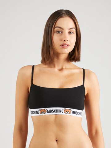 Moschino Underwear Bralette Bra in Black: front