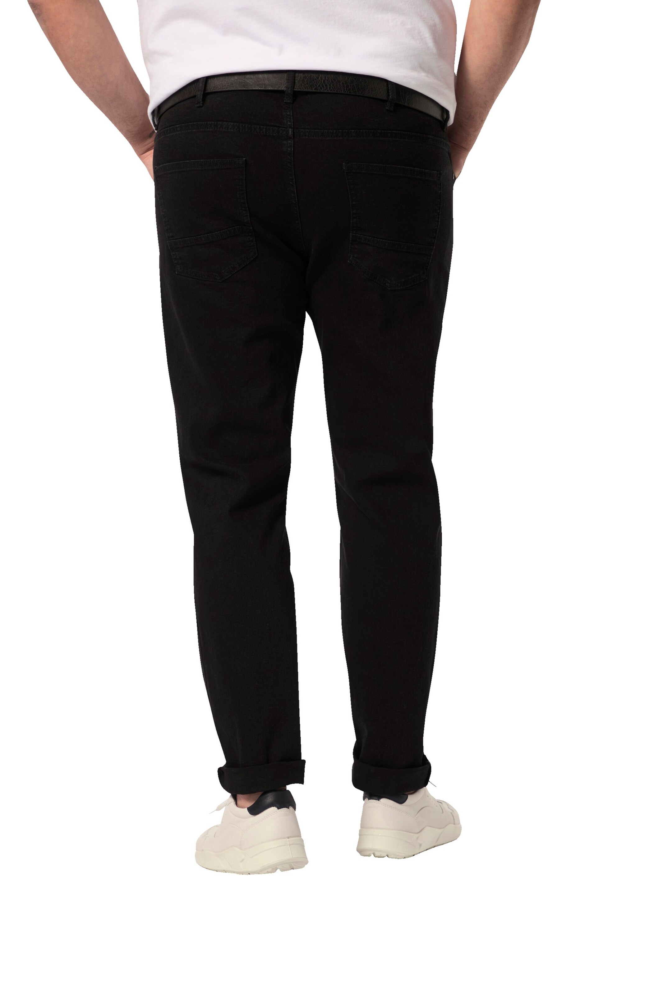 Men Plus Regular Jeans in Zwart