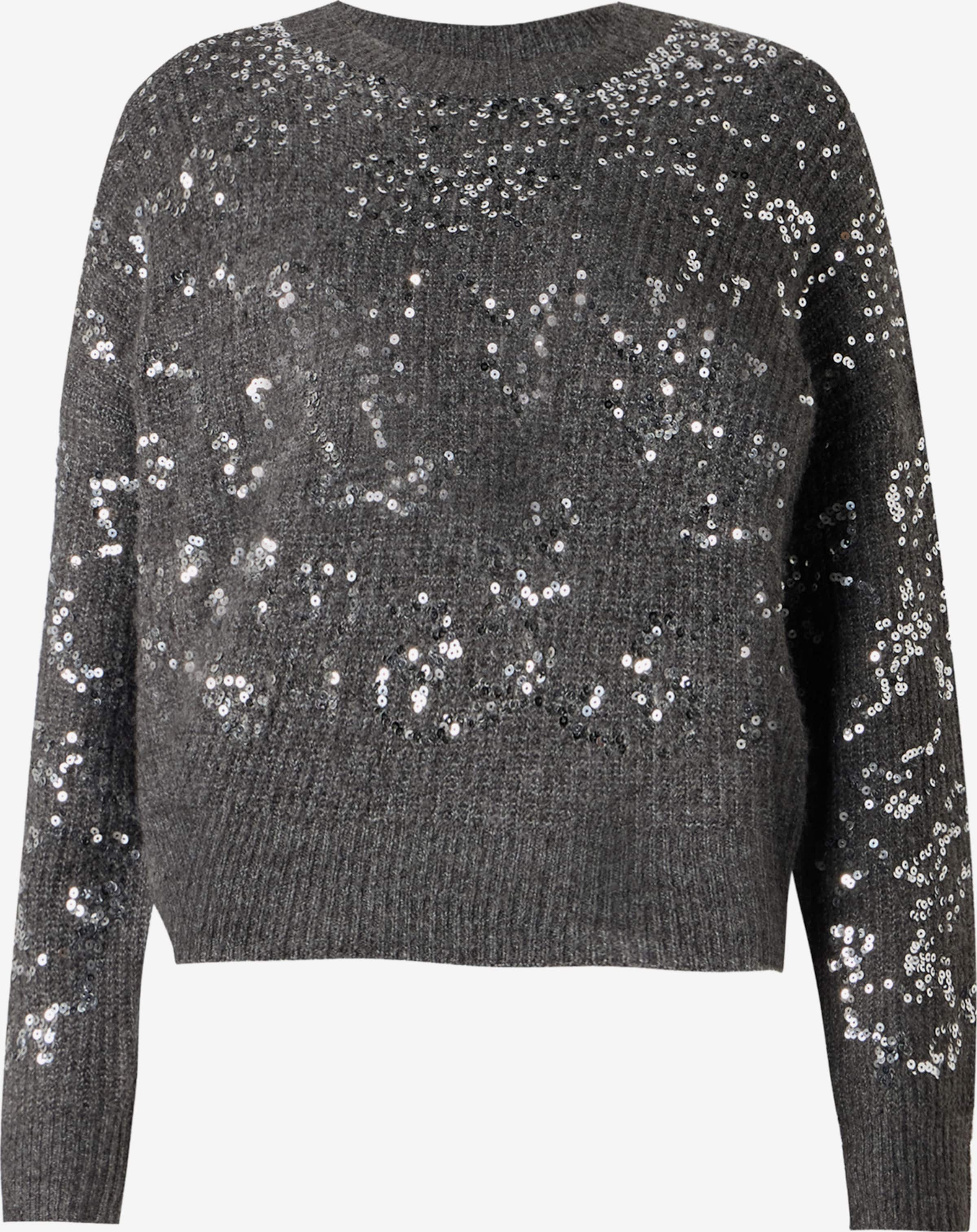 DESIGN - Pull oversize en maille effrangée - Sauge