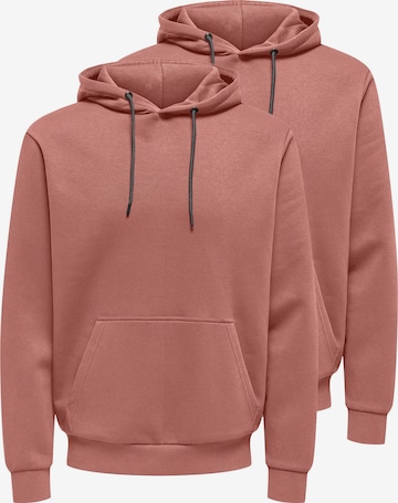 Only & Sons Sweatshirt 'Ceres' in Red: front