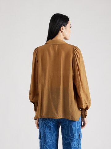 modström Blouse 'Oskar' in Bruin