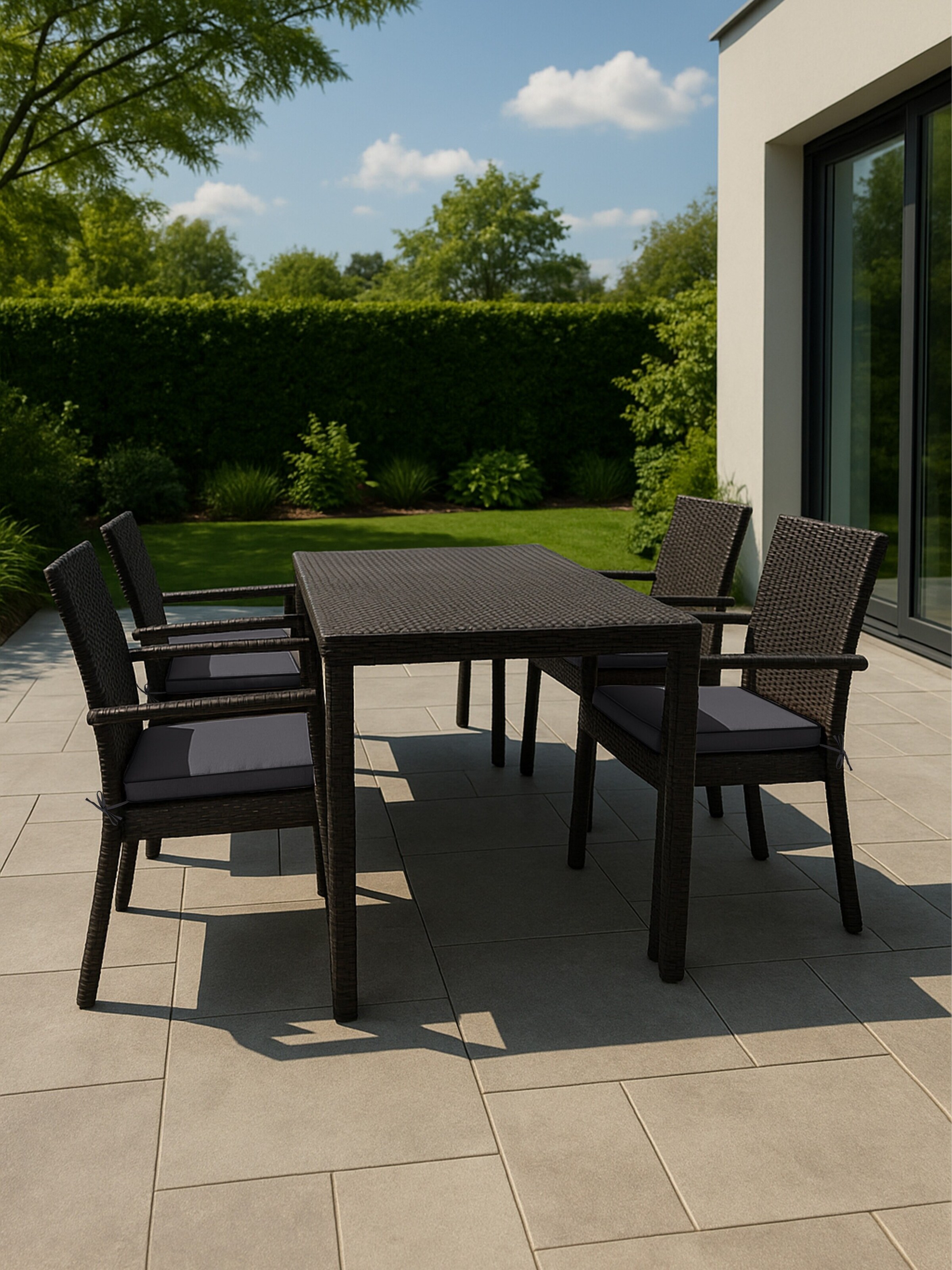 Aspero Stuhlkissen 'Lucca' in Grau