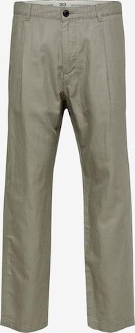 regular Pantaloni con pieghe 'Jones' di SELECTED HOMME in verde: frontale