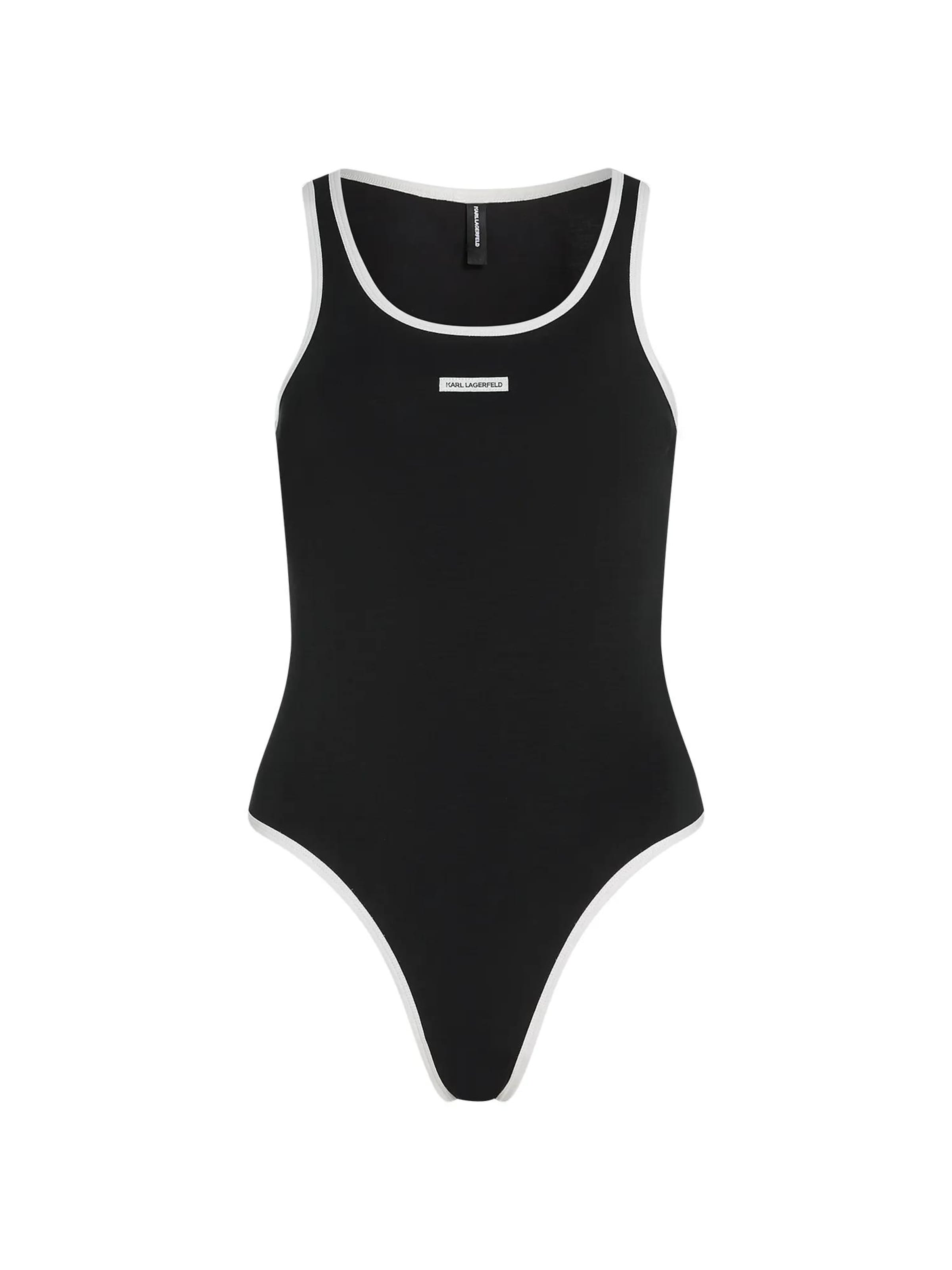 Body de la Karl Lagerfeld pe negru: față
