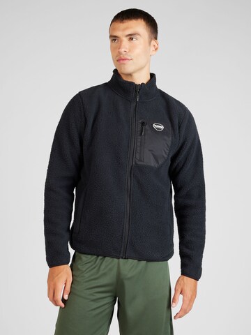 Hummel Fleece jas 'LGC OLIVER' in Zwart: voorkant