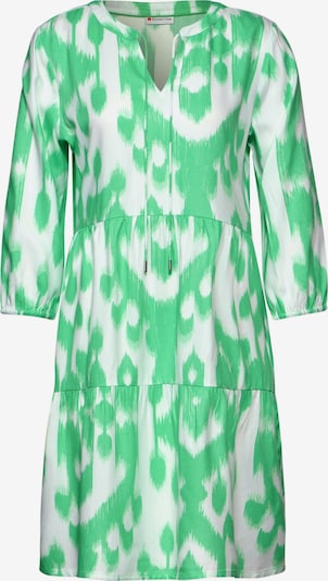 STREET ONE Kleid in grasgrün / weiß, Produktansicht