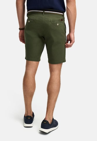 INDICODE JEANS Regular Trousers 'Thews' in Green