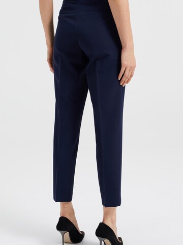 Coupe slim Pantalon à plis WE Fashion en bleu