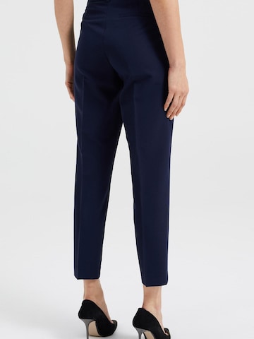 WE Fashion - Slimfit Pantalón de pinzas en azul