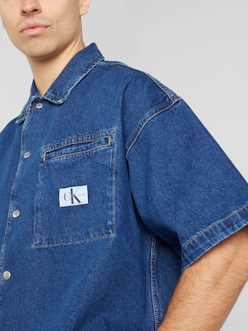 Calvin Klein Jeans Normalny krój Koszula w kolorze niebieski