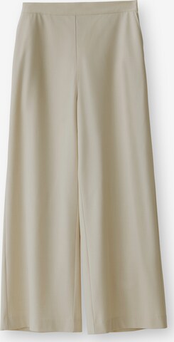 NORR Wide leg Broek 'Linea' in Beige: voorkant