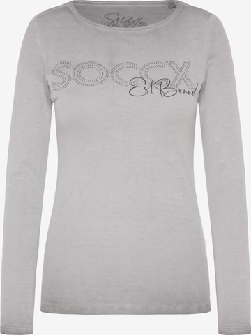 T-shirt Soccx en gris : devant