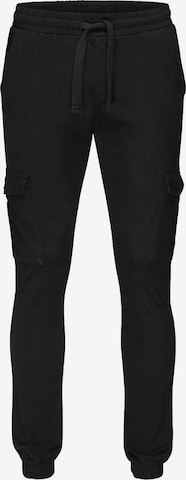Rock Creek Tapered Cargohose in Schwarz: Vorderseite