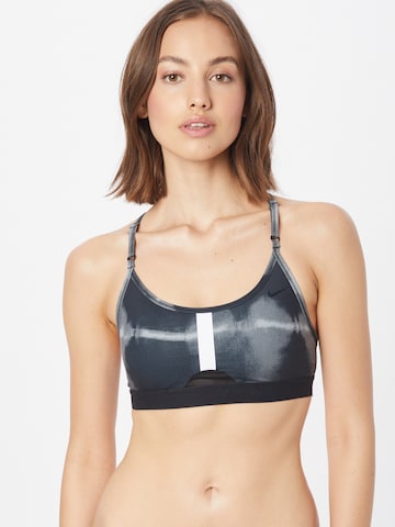 NIKE Bustier Sports-BH i sort: forside