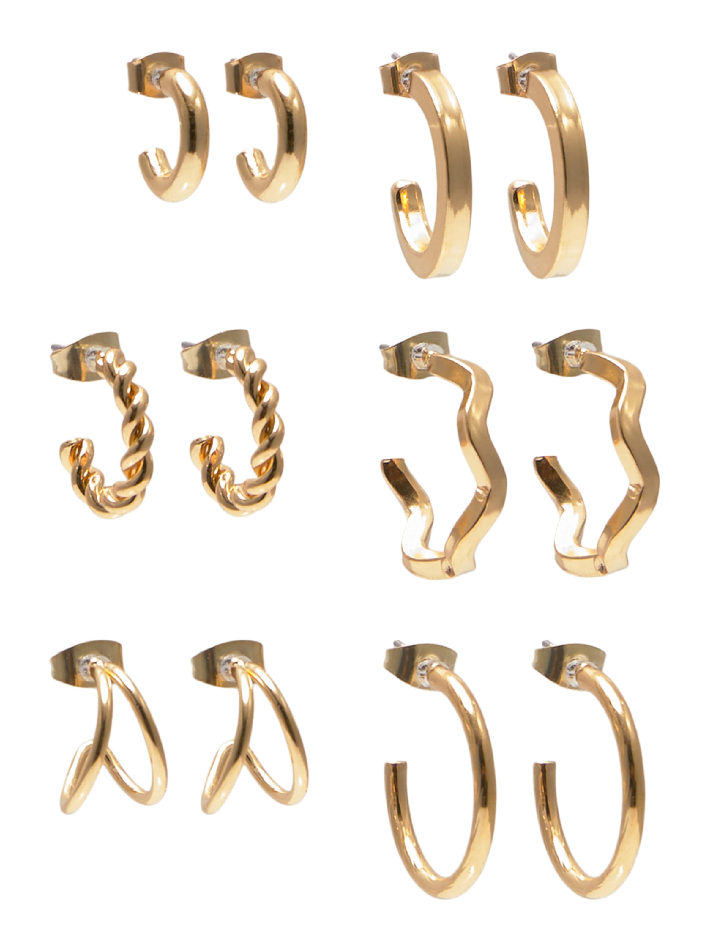 Pull&Bear Ohrringe in Gold: Vorderseite