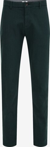 Coupe slim Pantalon chino WE Fashion en vert : devant