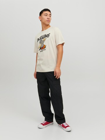 JACK & JONES T-Shirt 'Beachbone' in Beige