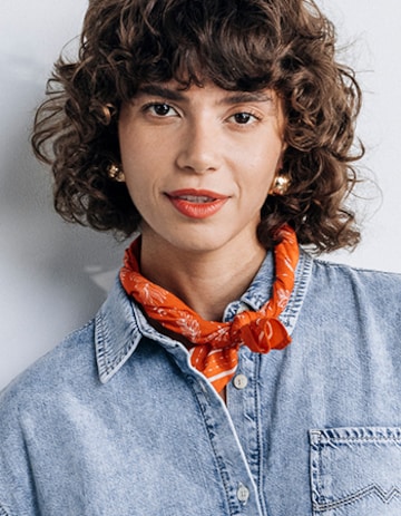 MUSTANG Schal ' Style Sunrise Bandana ' in Orange: Vorderseite