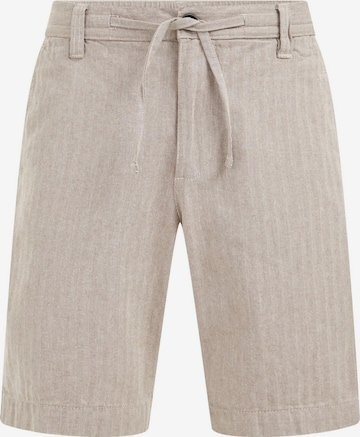 WE Fashion Loose fit Trousers in Beige: front